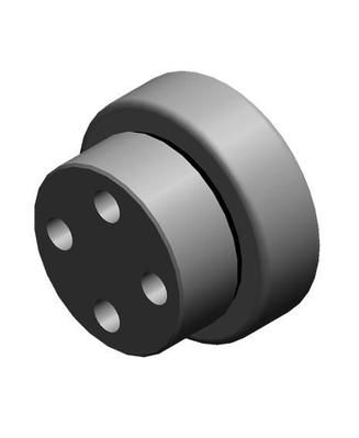 Kombirolle mit Kombibolzen mit Distanzscheiben einstellbar für U/UP - Profile